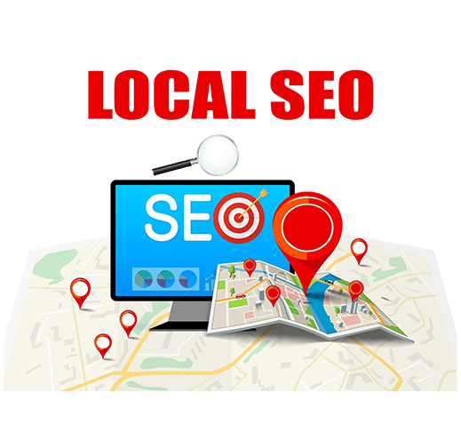 "A business location pinned on a digital map showing local SEO optimization in action."
